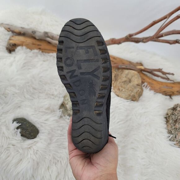 Fly London Black suede booties Yama - Picture 4 of 13